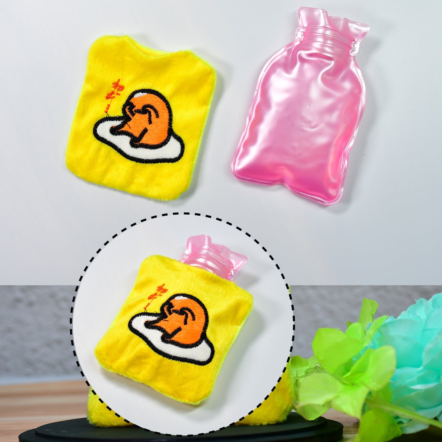 6515 Yellow Duck Head Small Hot Water Bag with Cover for Pain Relief, Neck, Shoulder Pain and Hand, Feet Warmer, Menstrual Cramps. DeoDap 6515 Yellow Duck Head Small Hot Water Bag with Cover for Pain Relief, Neck, Shoulder Pain and Hand, Feet Warmer, Menstrual Cramps. DeoDap